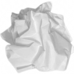 boule de papier froissée