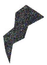 sticker éclair noir brillant