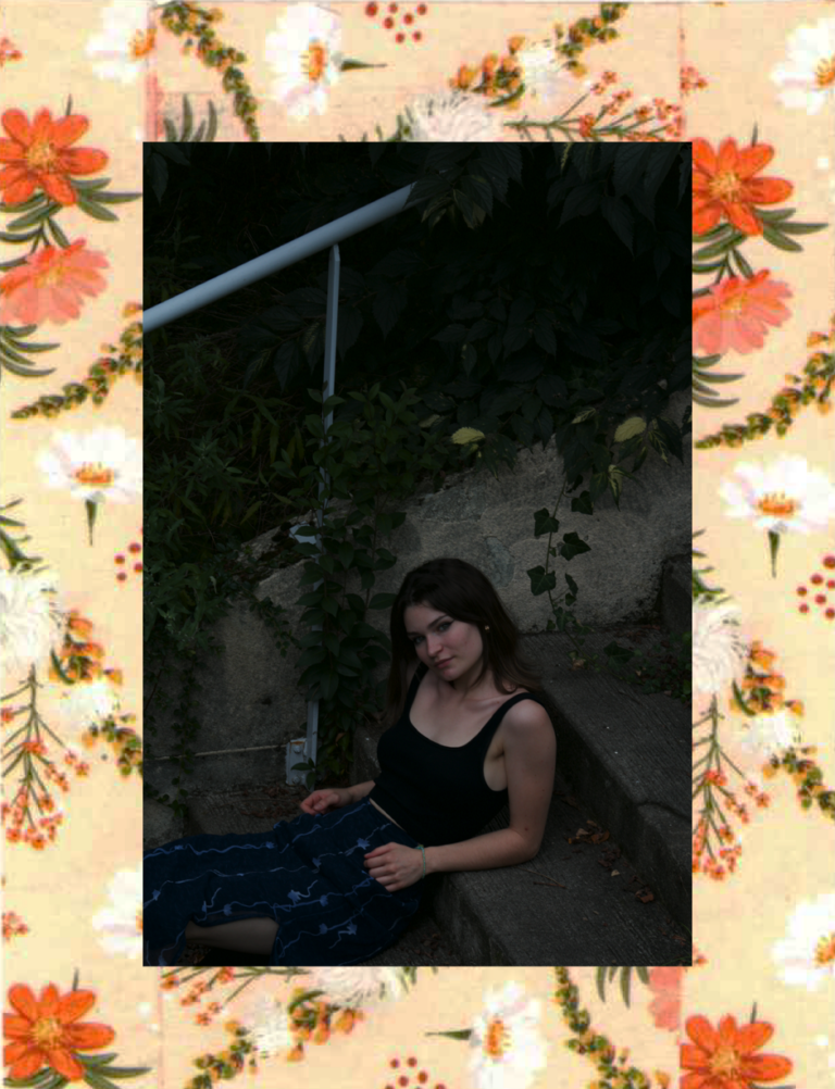 Photographie avec cadre à fleur making tape